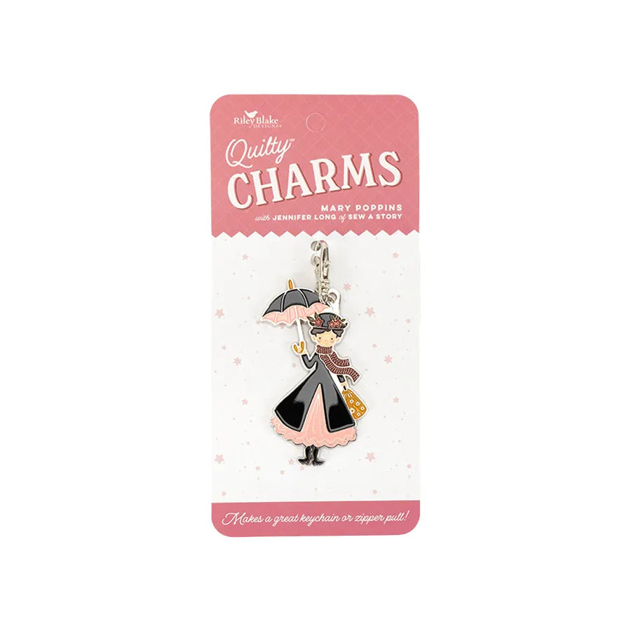 Keyring & Keychain Enamel QUILTY Charm, Mary Poppins by Jennifer Long