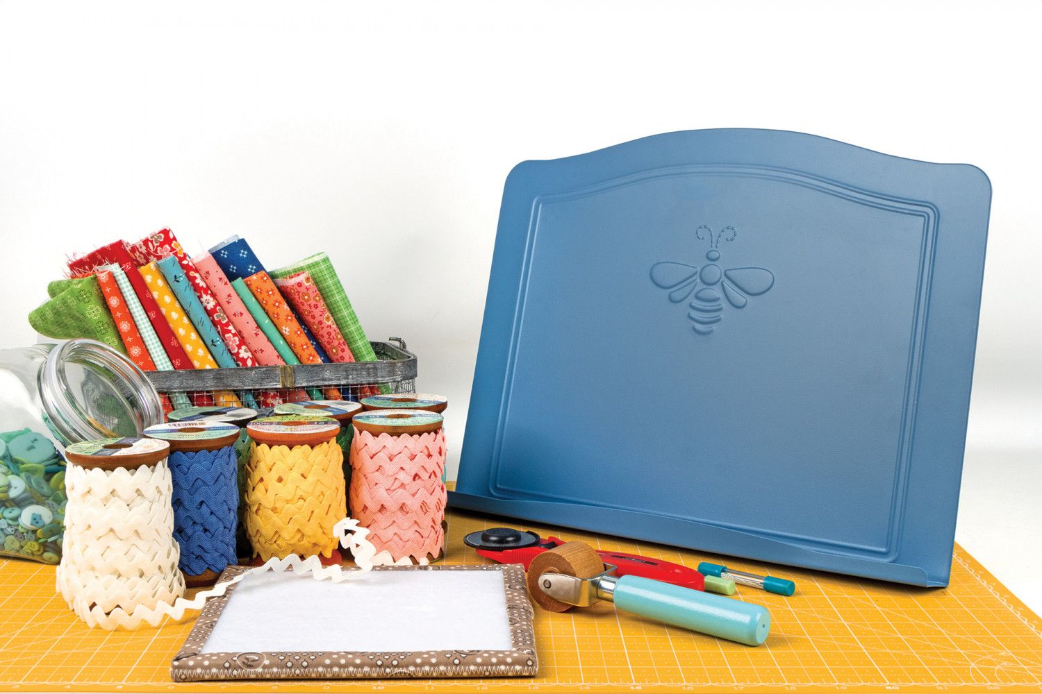 The Bee's Knees Book Stand by Lori Holt - DENIM BLUE