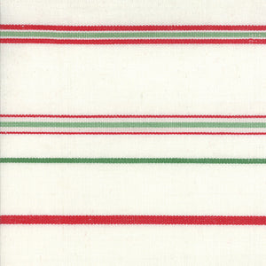 Fabric, 16-Inch Toweling by MODA - RED WHITE GREEN STRIPE (by the yard)