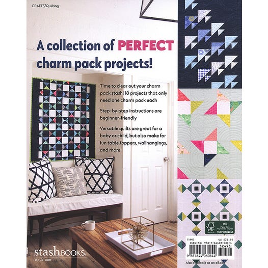 PATTERN BOOK, Just One Charm Pack Quilts by Cheryl Brickey