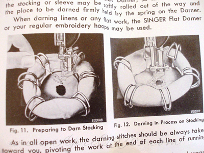 singer darning embroidery attachment