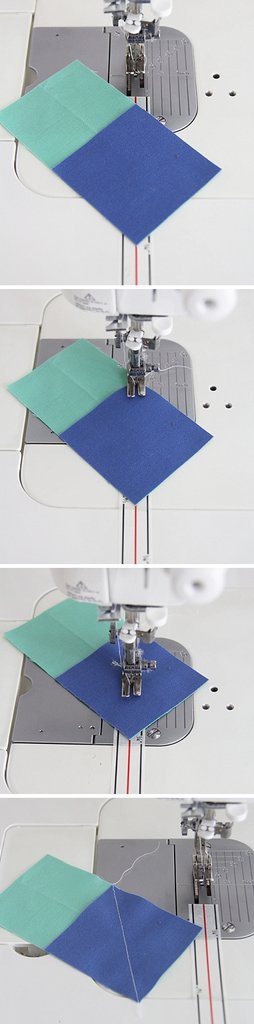 using the diagonal seam tape