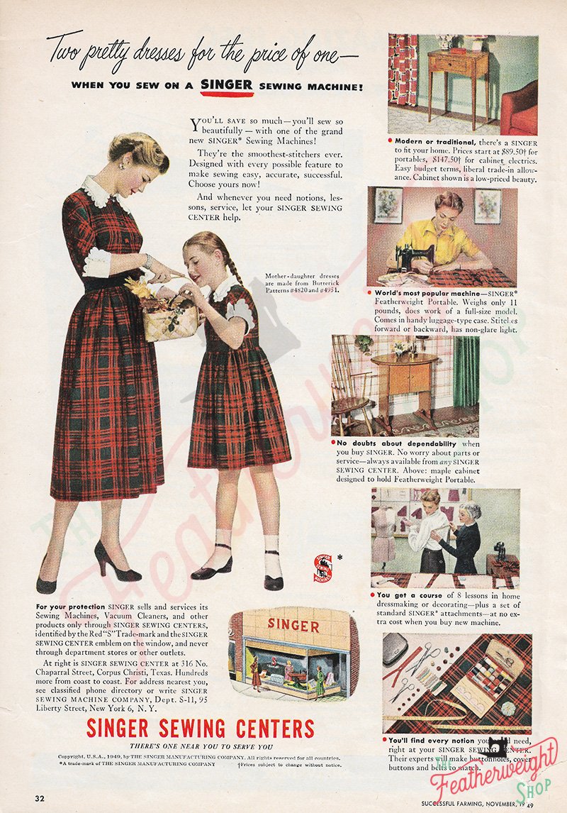 Singer Featherweight Advertisment