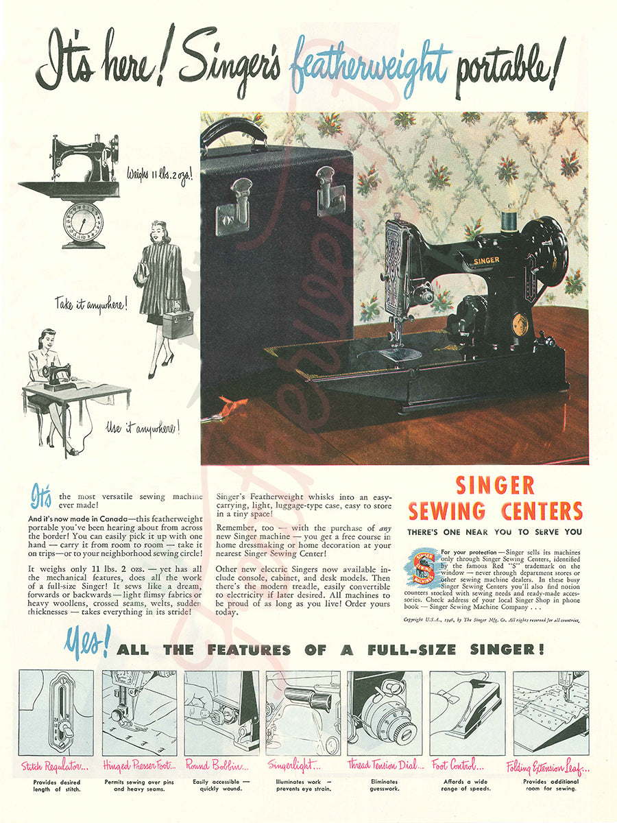 Singer Featherweight Advertisment