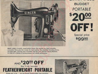 Load image into Gallery viewer, Singer Featherweight  Advertisment