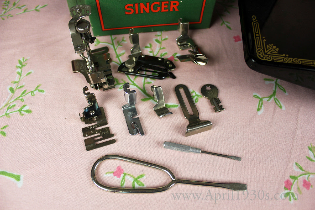 Singer Featherweight 221 Sewing Machine, French Centennial EG964***