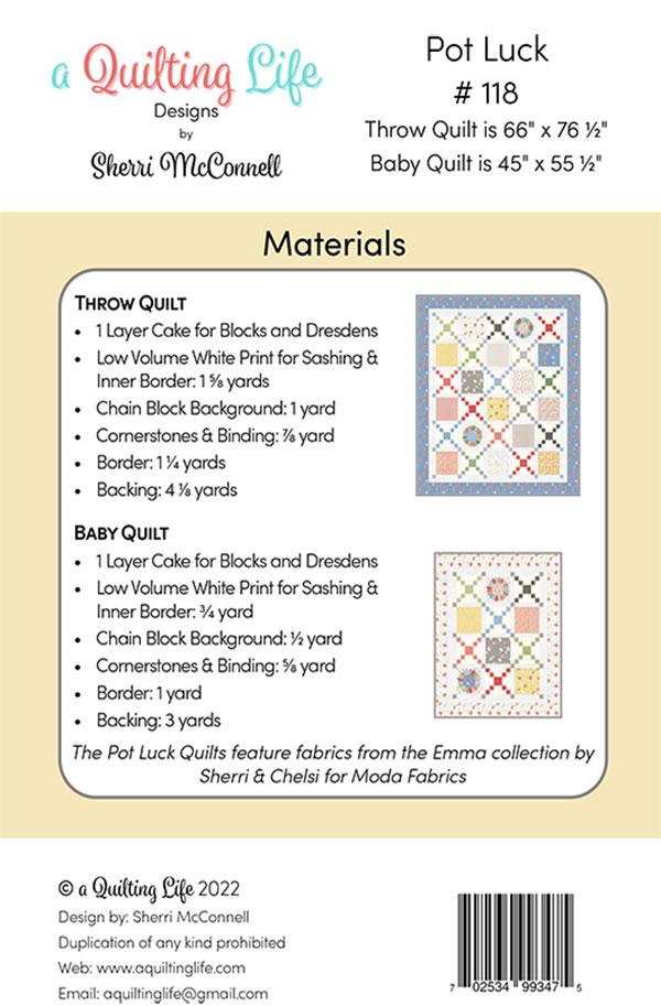 PATTERN, POT LUCK A Quilting Life Designs