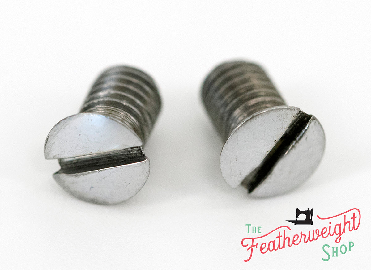 Screw, Singer Featherweight Stitch Length Indicator Screws - Set of 2 (Vintage Original)