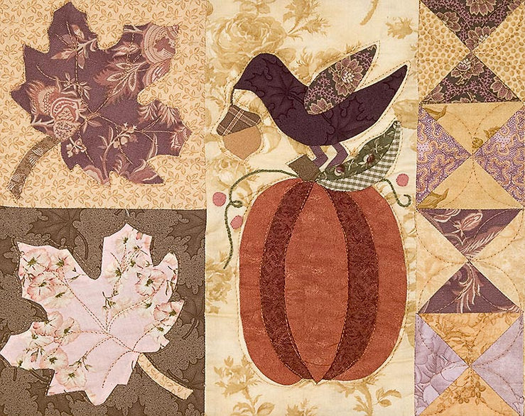 crow and pumpkin applique