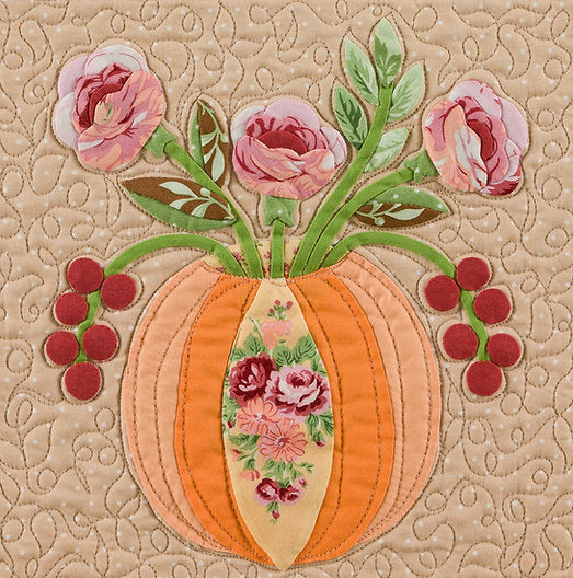 The Great Pumpkin Quilt KitWOOL APPLIQUE ON SILK MATKA - Starts July by  Briar Rose Designs