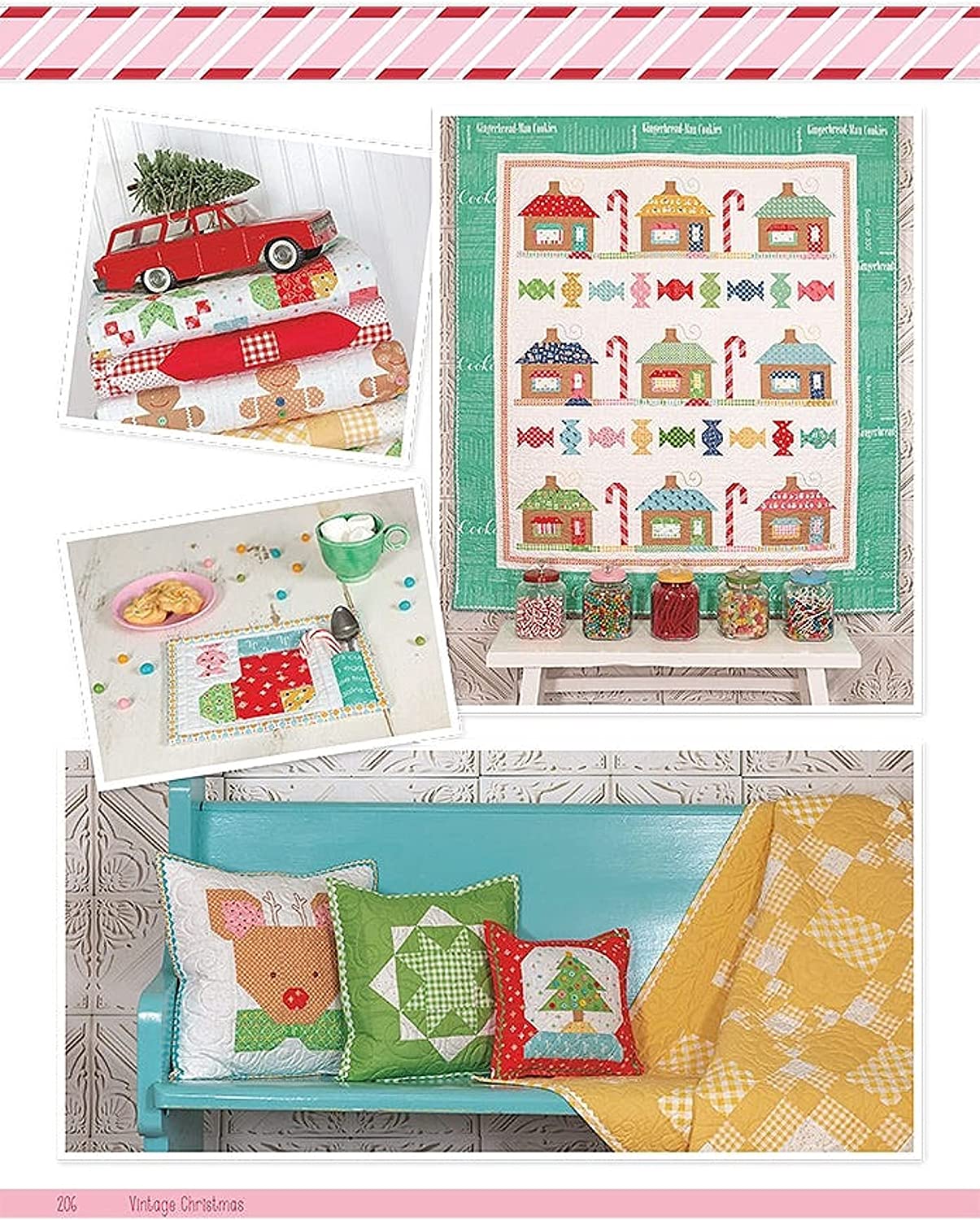 Quilt Kit, Vintage Cozy Christmas Fabric COLLECTION (Pattern BOOK Included)