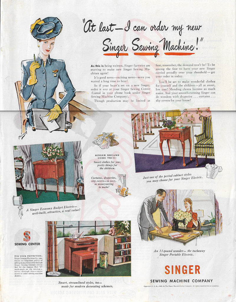 Singer Featherweight Advertisment