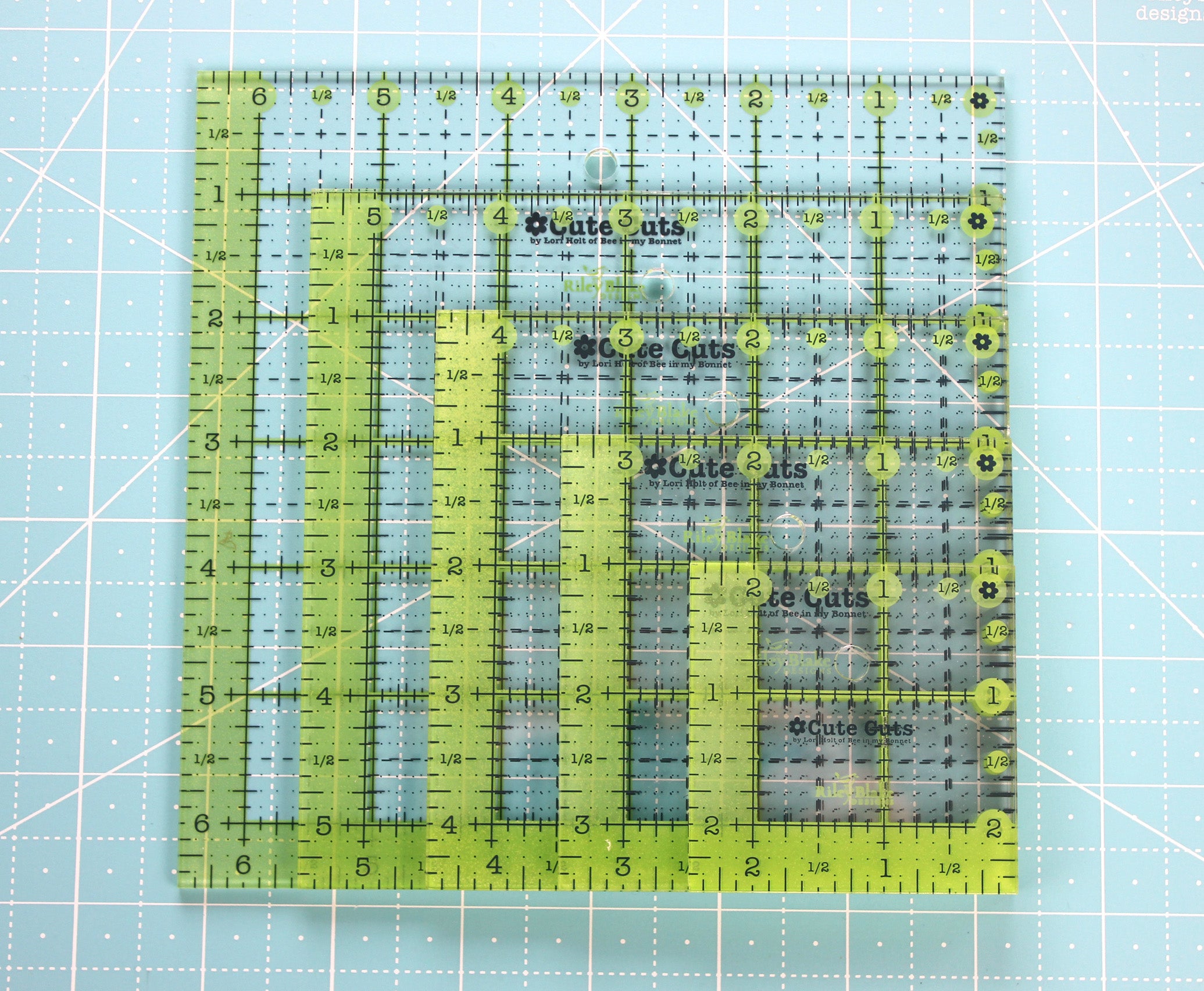 lori holt green ruler set