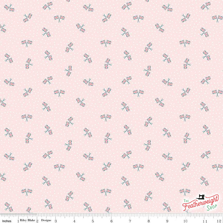 Fabric, NOTTING HILL UNION JACK BLUSH by Amy Smart for Riley Blake (by the yard)