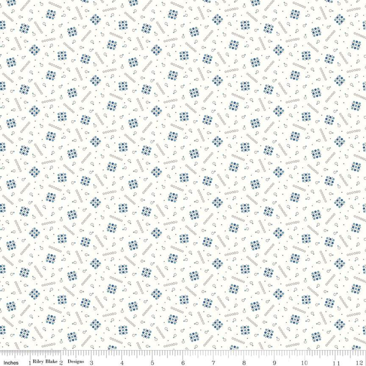 Fabric, Prairie by Lori Holt CREEK DENIM (by the yard)