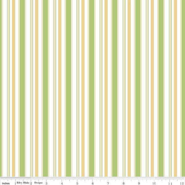 Fabric, COZY Christmas by Lori Holt of Bee in My Bonnet - Stripe, Green