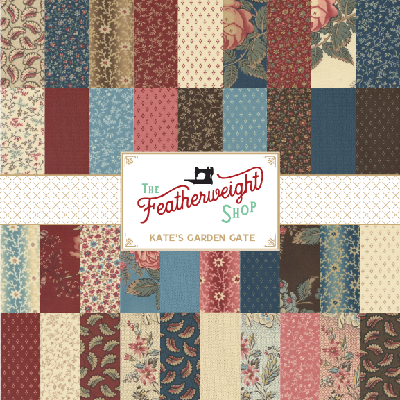 kate's garden gate fabric swatch collage