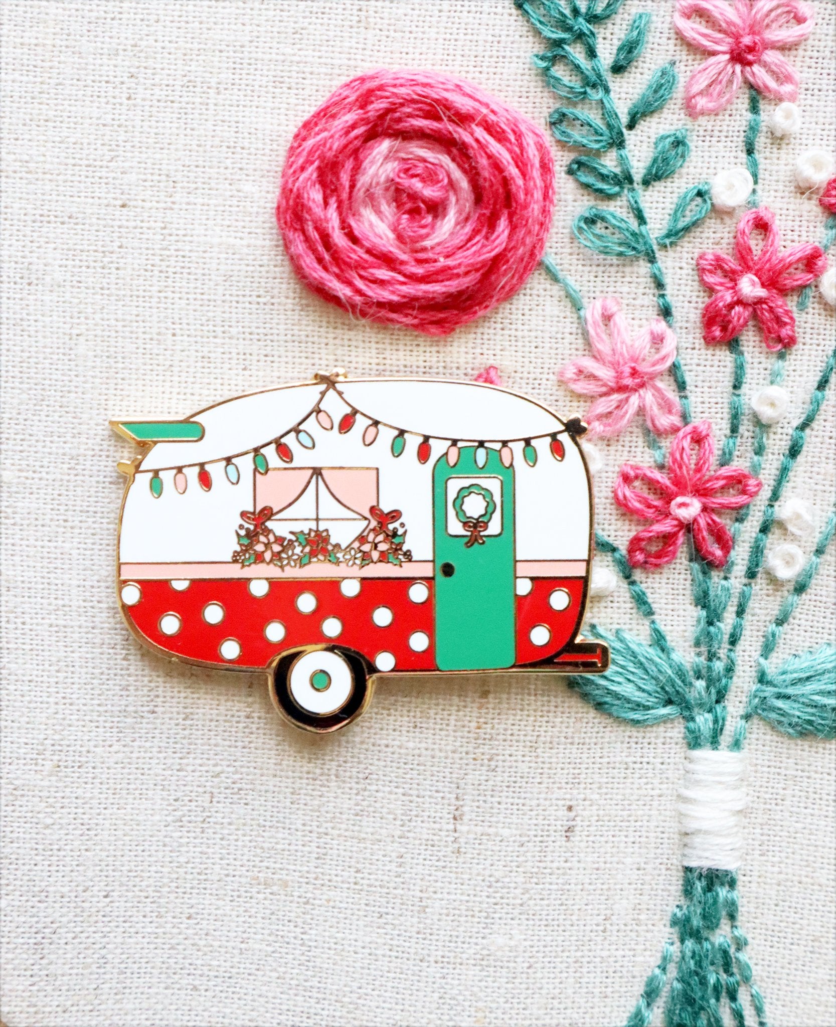 Needle Minder, CHRISTMAS CAMPER by Flamingo Toes