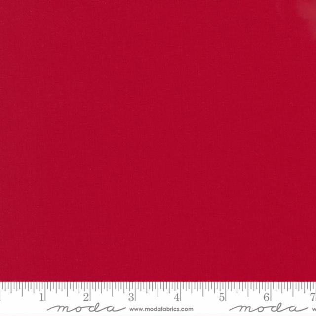 Fabric, Bella Solids by Moda - CHRISTMAS RED (by the yard)