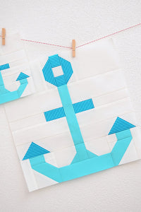 Pattern, Nautical Anchor Quilt Block by Ellis & Higgs (digital download)