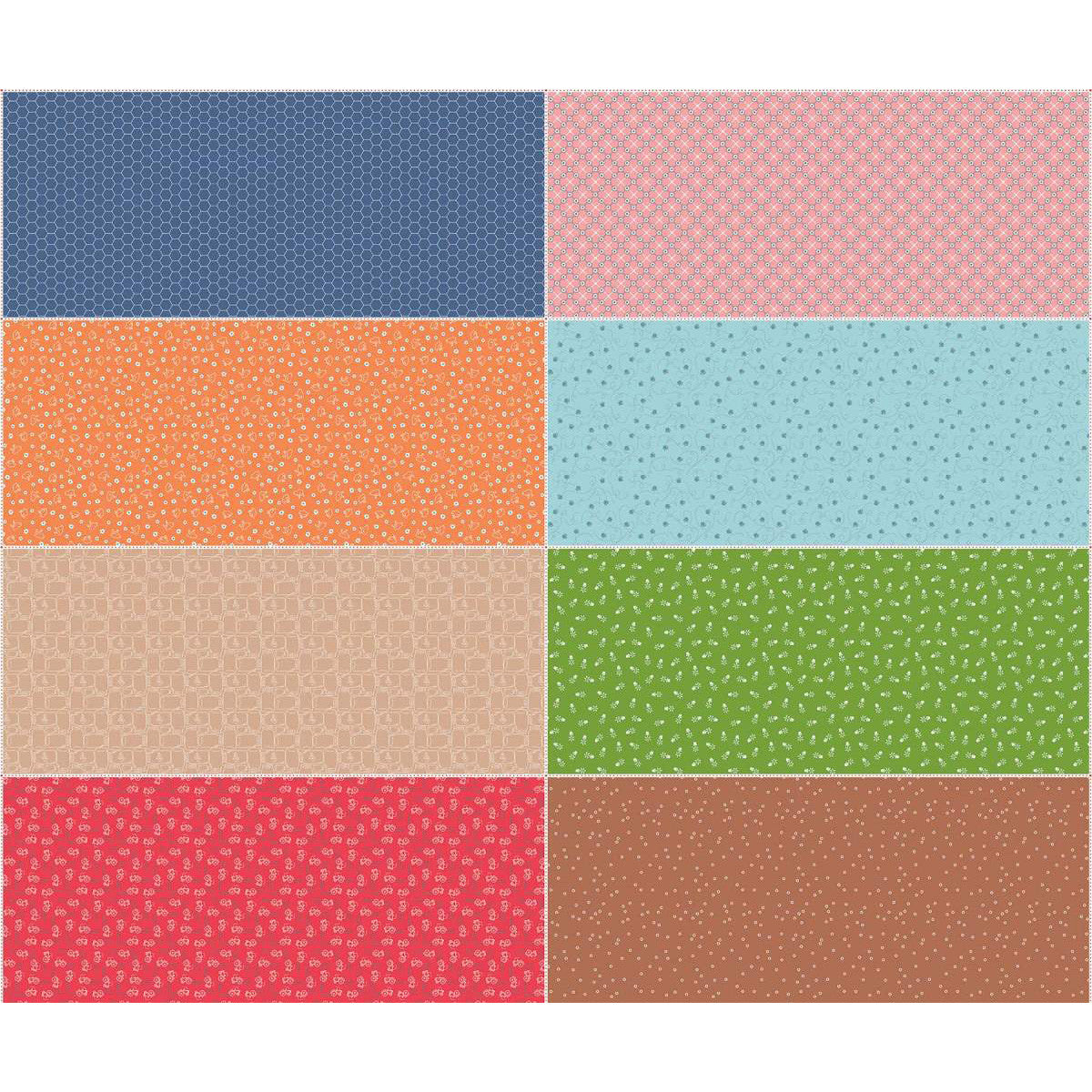 Fabric, Farm Girl Vintage by Lori Holt FAT EIGHTH PANEL ONE (by the panel)