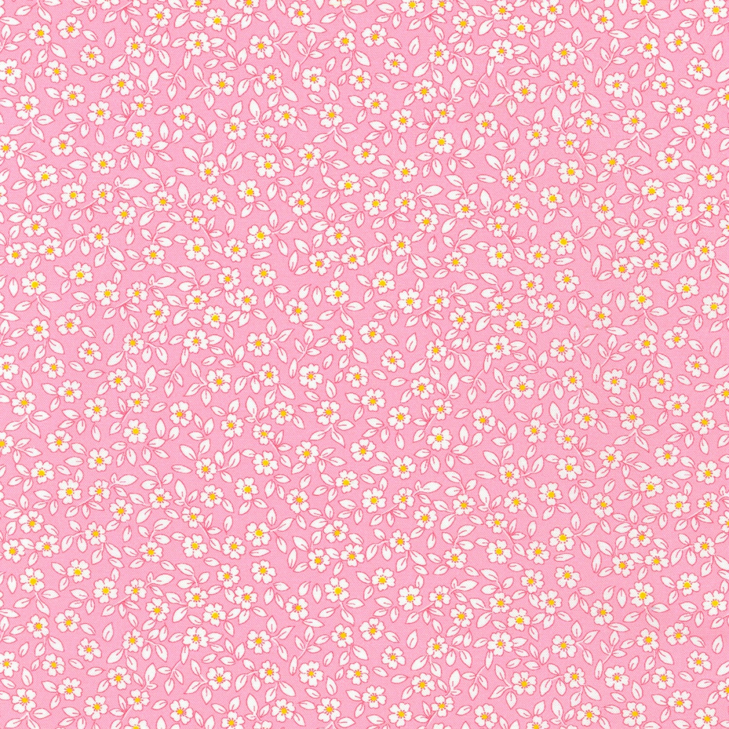 Fabric, 1930's Basics FLOWERS PINK (by the yard)