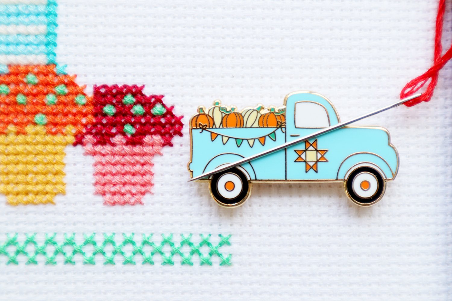 Needle Minder, FALL PUMPKIN TRUCK by Flamingo Toes