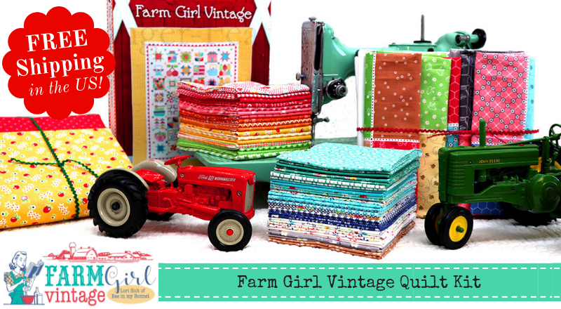 Quilt Kit, FARM GIRL VINTAGE Fabric Collection - by Lori Holt for Riley Blake