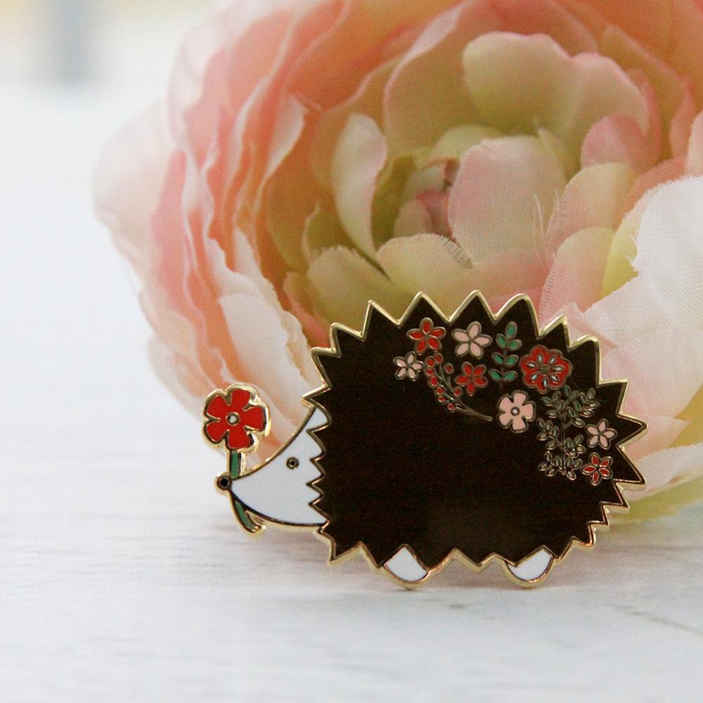 hedgehog lapel pin