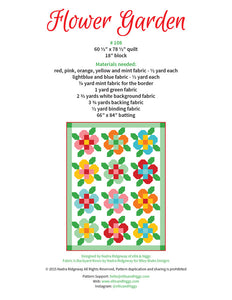 Pattern, Flower Garden Quilt by Ellis & Higgs (digital download)