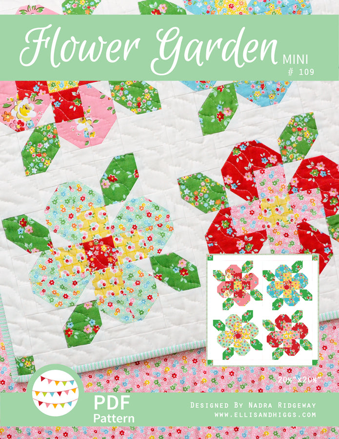 Pattern, Flower Garden MINI Quilt by Ellis & Higgs (digital download)