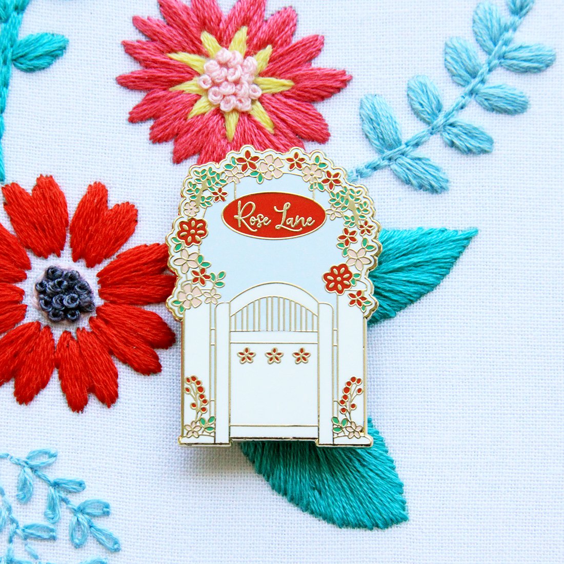 Needle Minder, ROSE LANE GARDEN GATE by Flamingo Toes