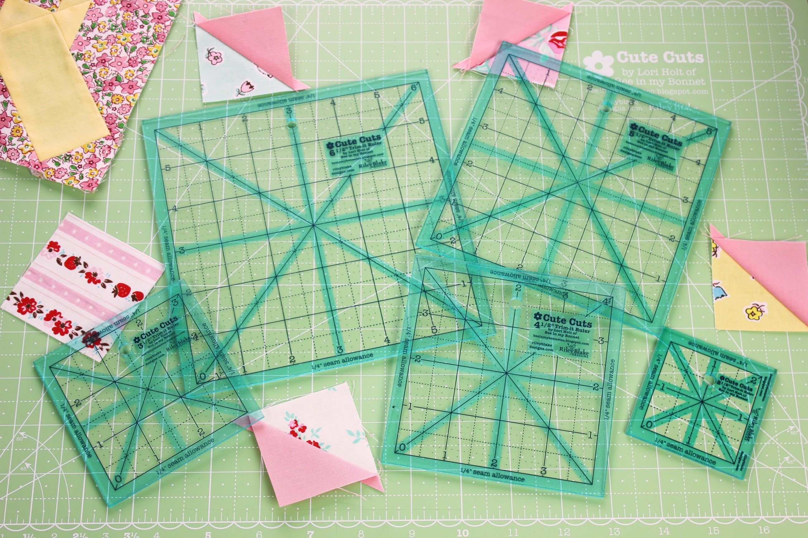 blue square up ruler set