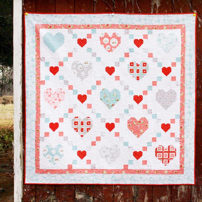 PATTERN, HEARTS AND KISSES Quilt by Beverly McCullough