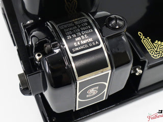 Load image into Gallery viewer, Singer Featherweight 221, &quot;First-Run&quot; 1933 AD544*** - Fully Restored in Gloss Black - Provenance Included!