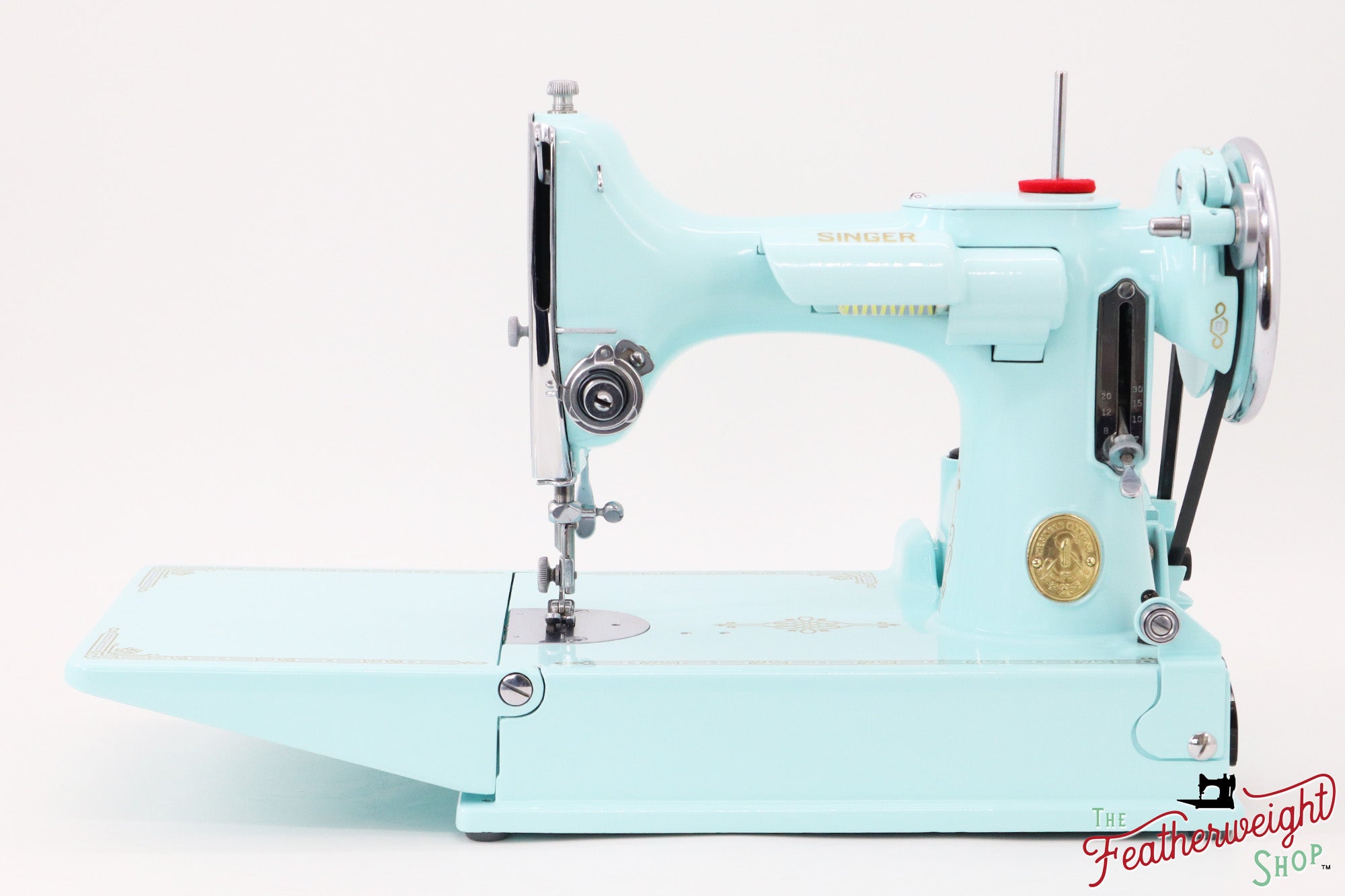 Singer Featherweight 221, AE211*** - Fully Restored in Snowflake Blue