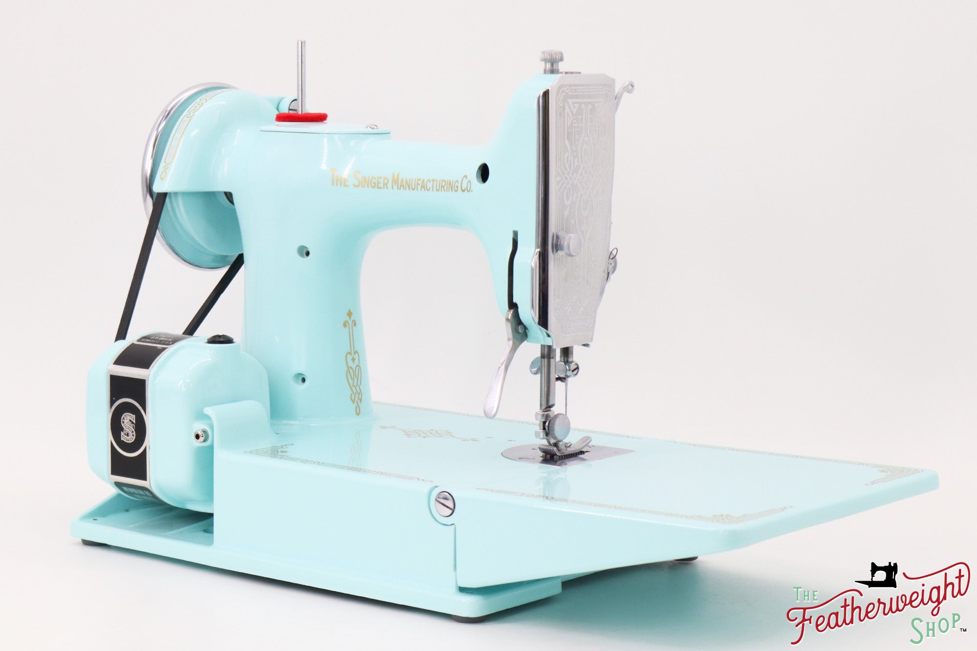 Singer Featherweight 221, AE211*** - Fully Restored in Snowflake Blue