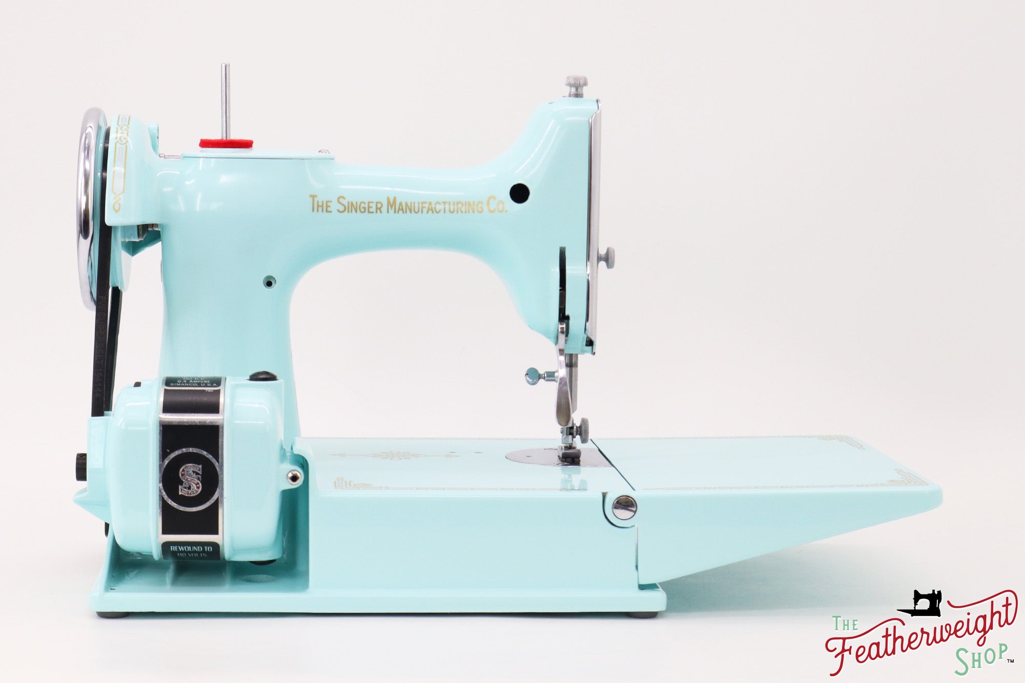 Singer Featherweight 221, AE211*** - Fully Restored in Snowflake Blue