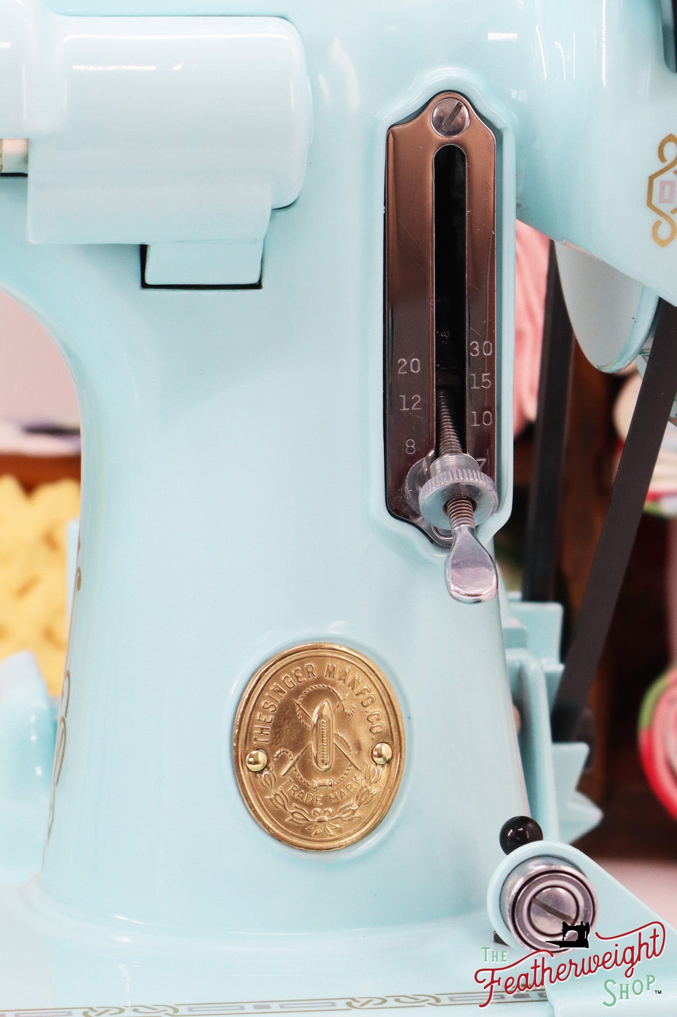 Singer Featherweight 221, AE211*** - Fully Restored in Snowflake Blue