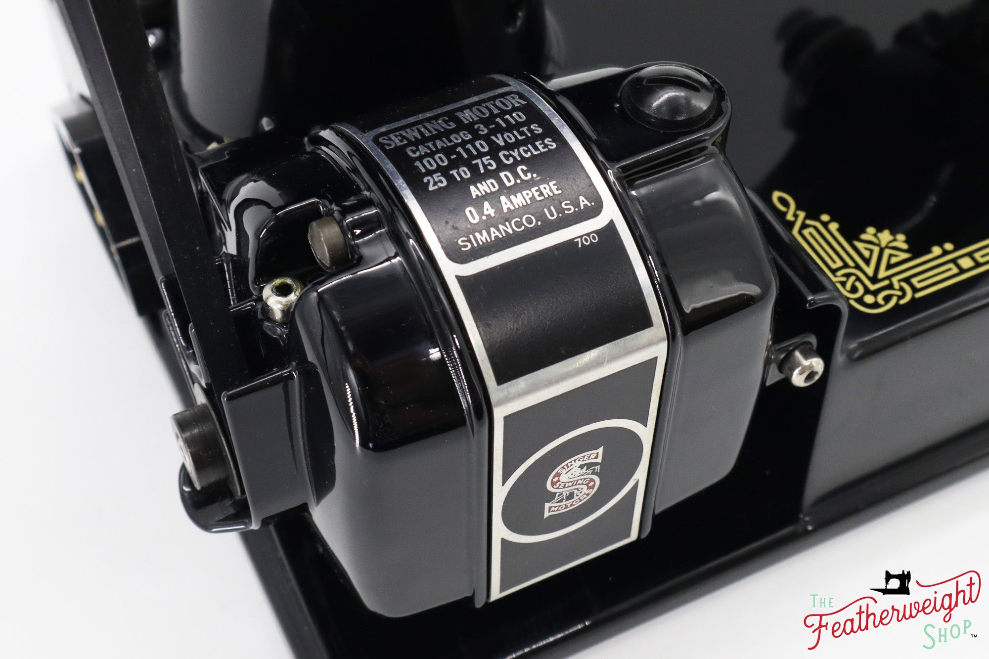 Singer Featherweight Top Decal 221 Fully Restored in Gloss Black, AF3852** - SCARCE