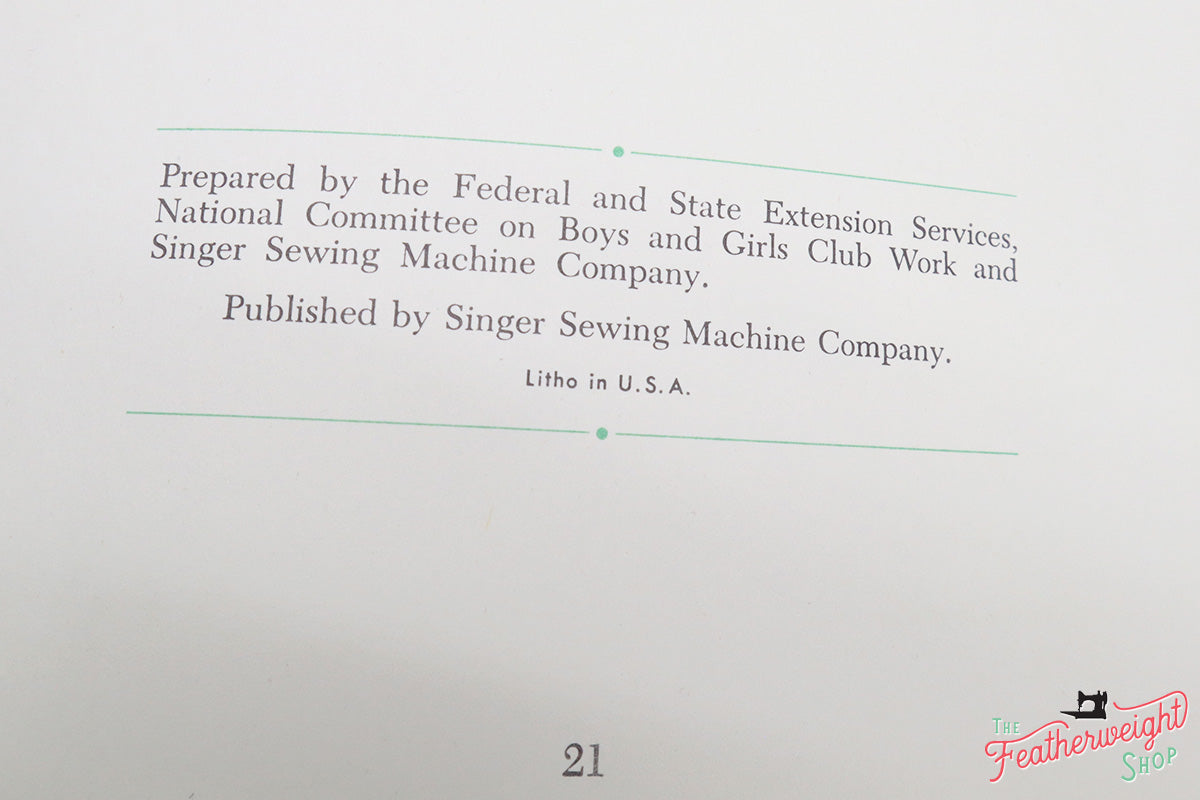 Book, Getting The Most Out of Your Sewing Machine, 4-H (Vintage Original) - RARE