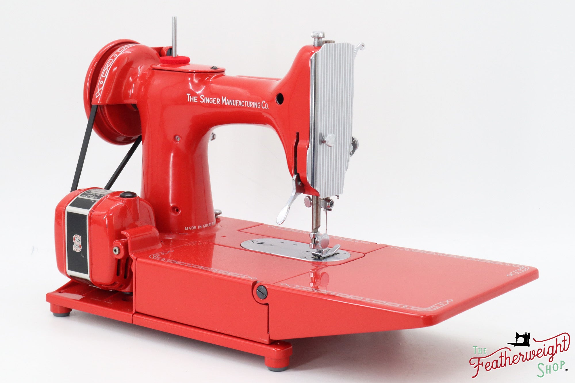 Singer Featherweight 222K EJ225***, 1953 - Fully Restored in Happy Red - 656th 222 Produced!