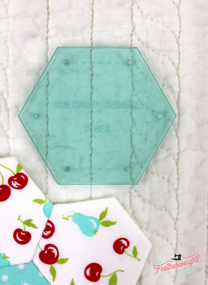 Sue Daley 1" Hexagon Template For English Paper Piecing