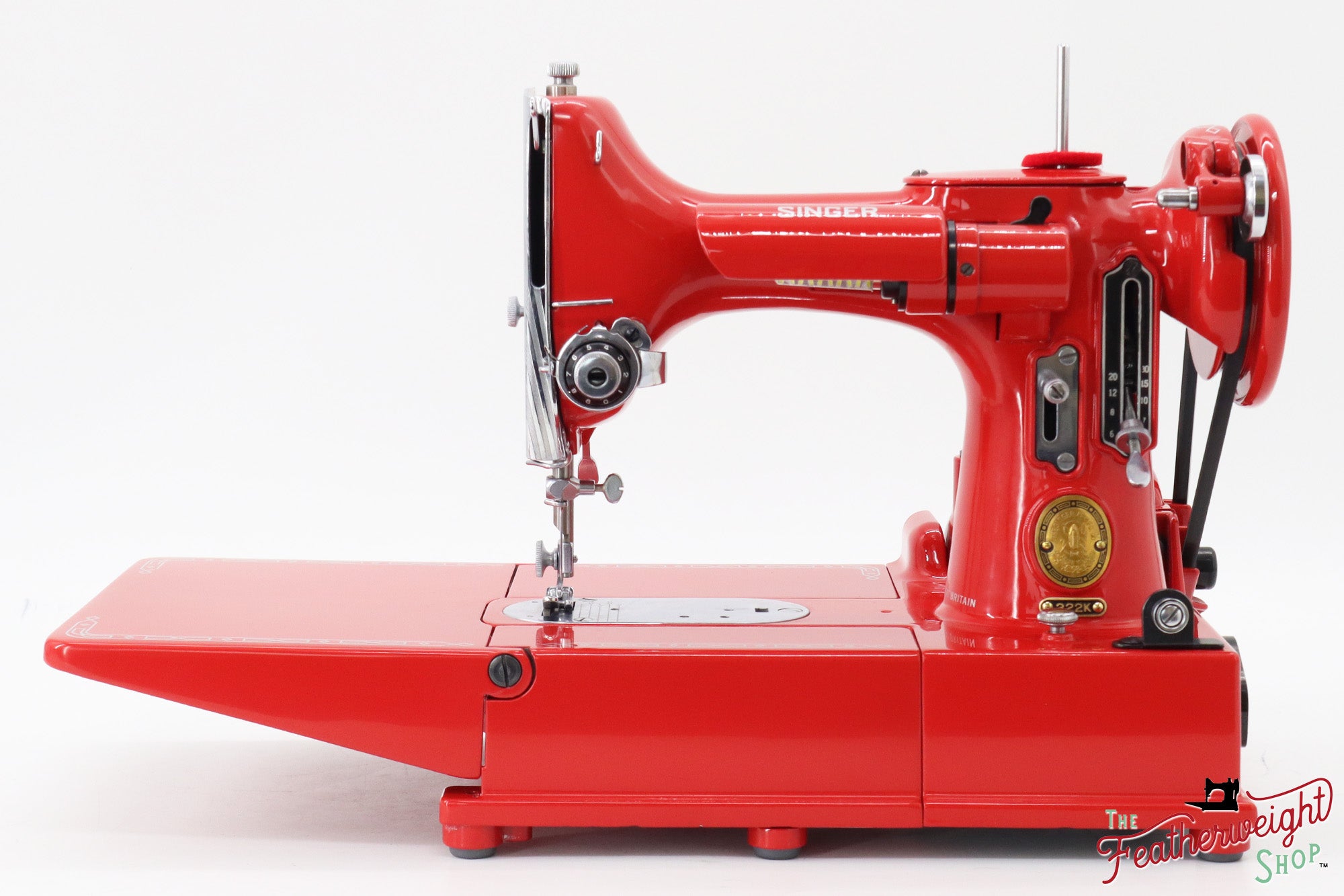 Singer Featherweight 222K EJ225***, 1953 - Fully Restored in Happy Red - 656th 222 Produced!
