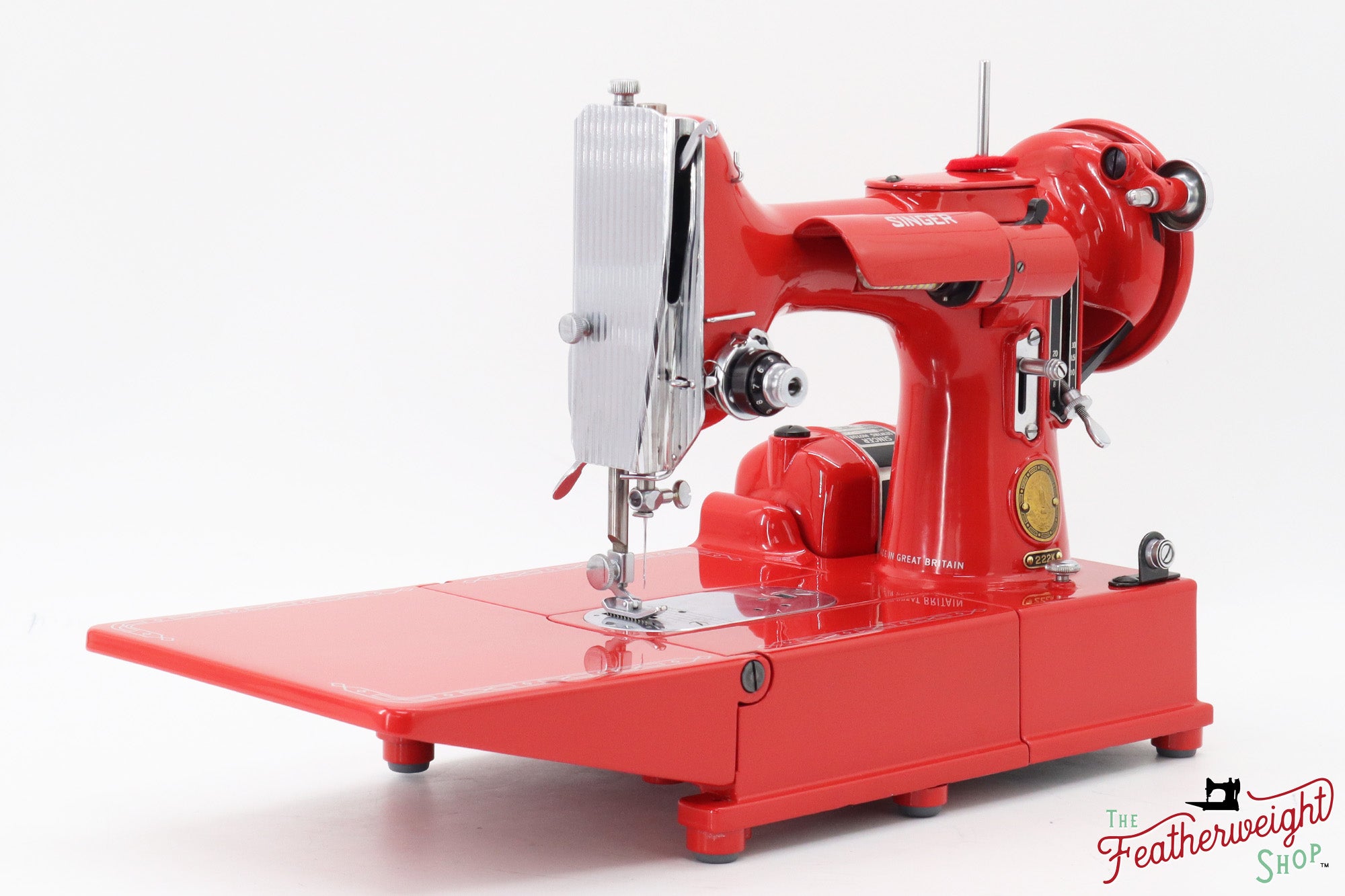 Singer Featherweight 222K EJ225***, 1953 - Fully Restored in Happy Red - 656th 222 Produced!