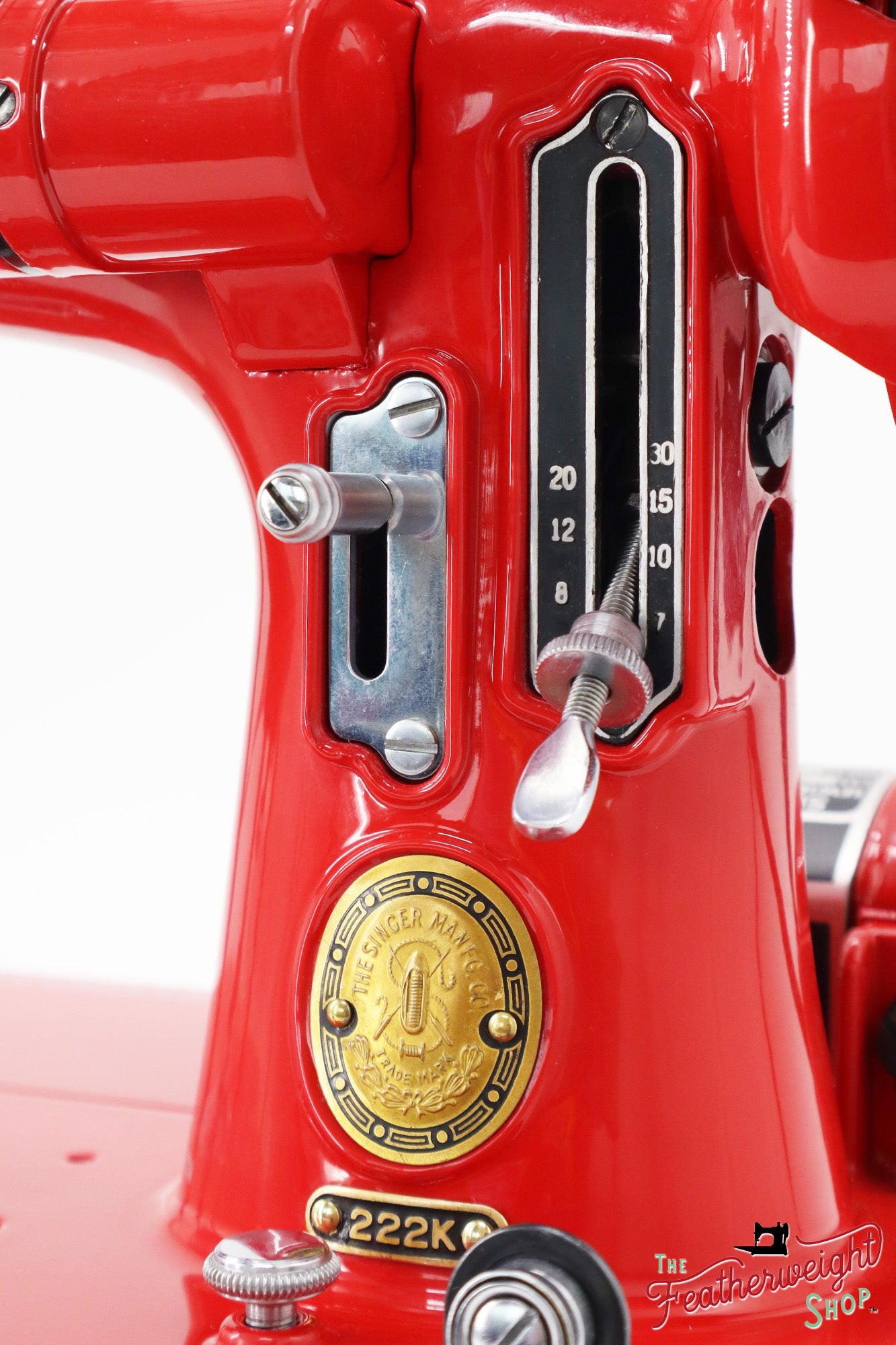 Singer Featherweight 222K EJ225***, 1953 - Fully Restored in Happy Red - 656th 222 Produced!