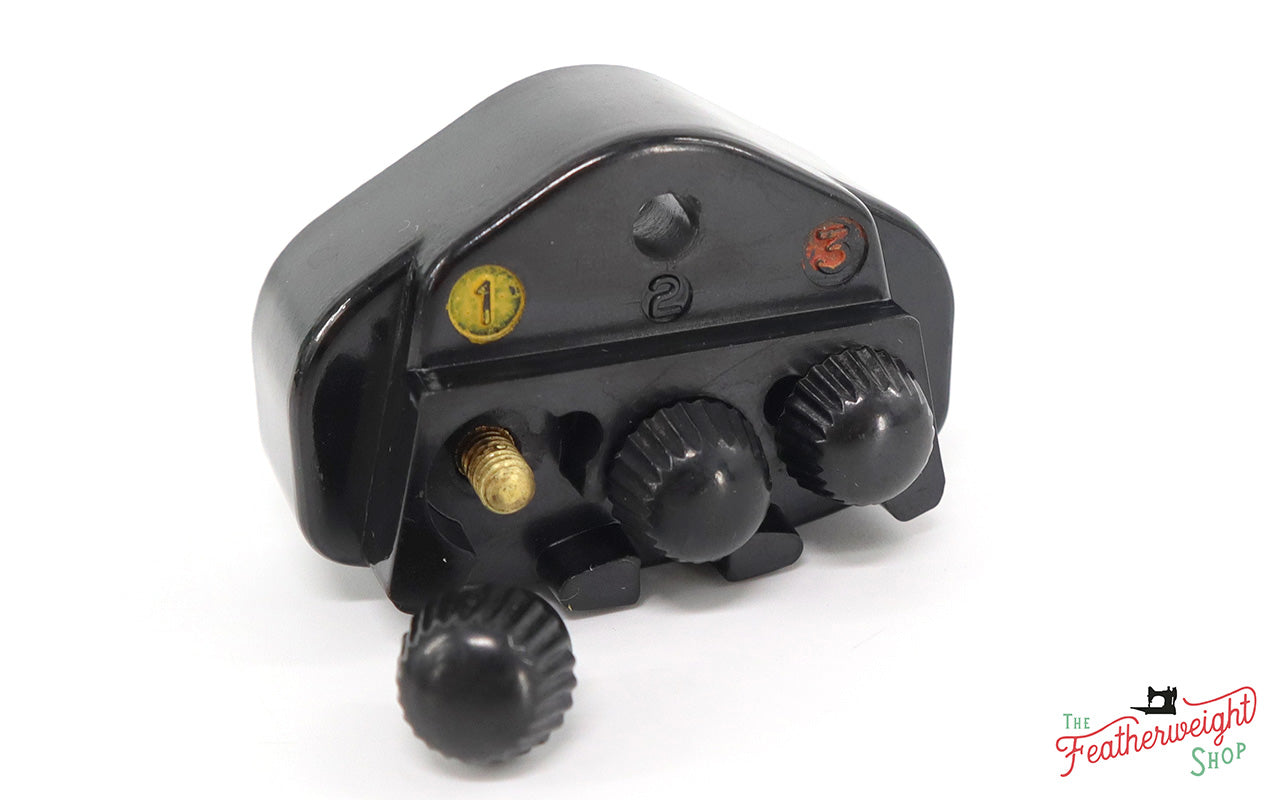 Terminal Receptacle, BAKELITE with Round Pins, Singer Featherweight (Vintage Original)