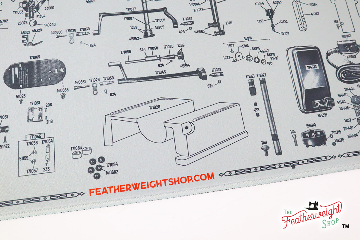 Servicing Mat, 222 Featherweight Schematic