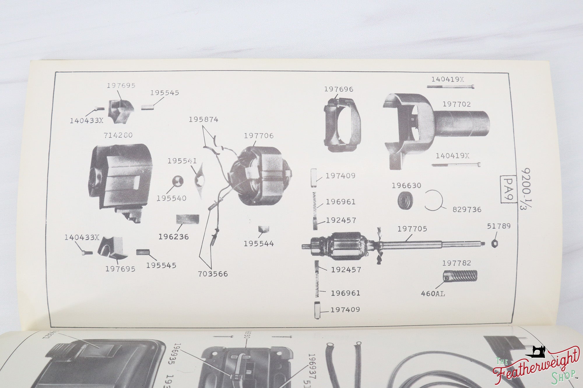 List of Parts Book, Singer 401, (Vintage Original) - RARE