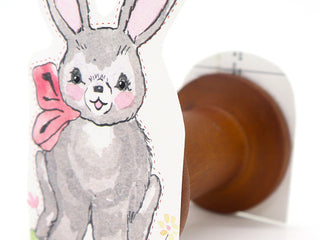 Load image into Gallery viewer, Postcard Spool Pet, Bobbins the Bunny (Bundle of 5)